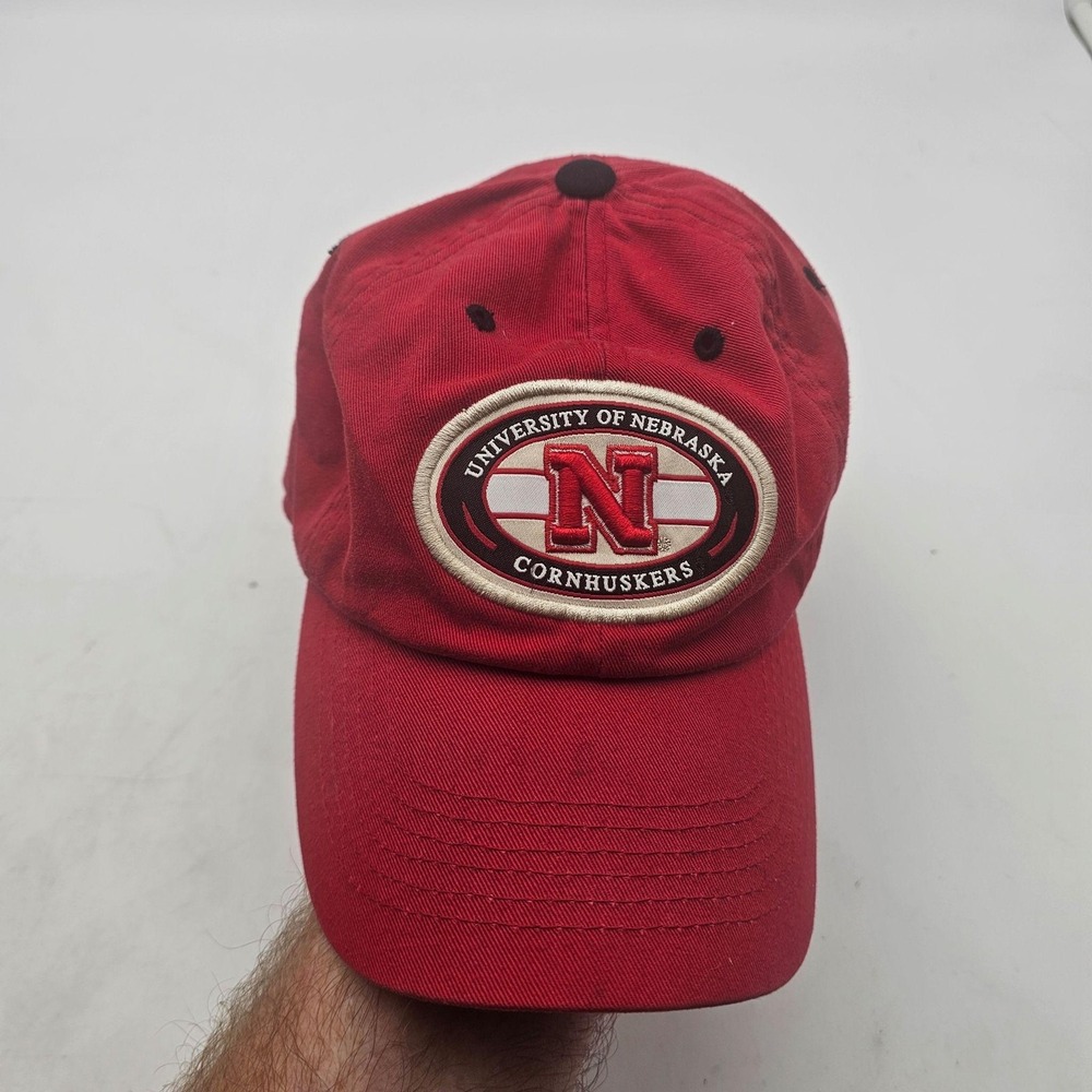 Nebraska Cornhuskers Hat Cap Strap Back One Size Red NCAA Football Captivating